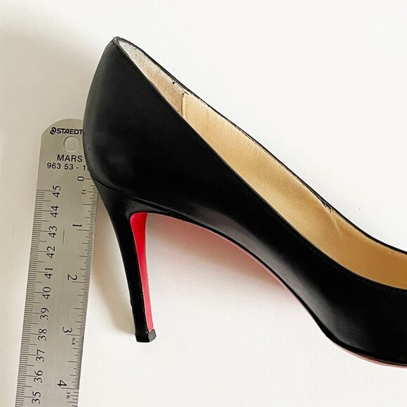 LOUBOUTIN - Authentic Black Leather Stiletto - Picture 9 of 9